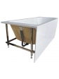 Acrylic free standing back-to-wall bathtub, model NOLA white 150x75x58 cm - 3
